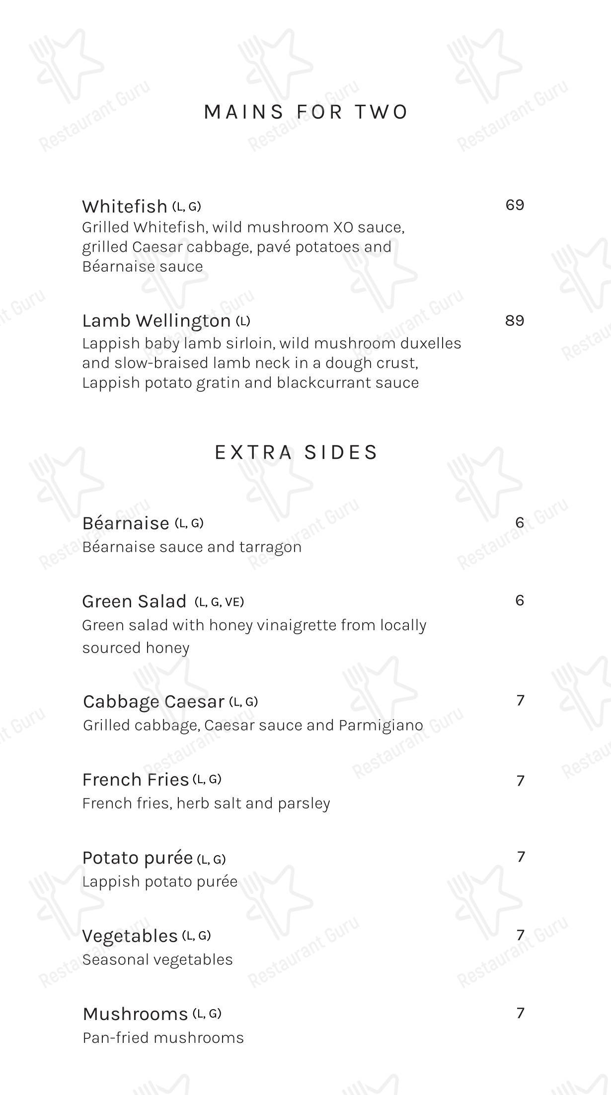 菜单 ресторана Restaurant Gallis