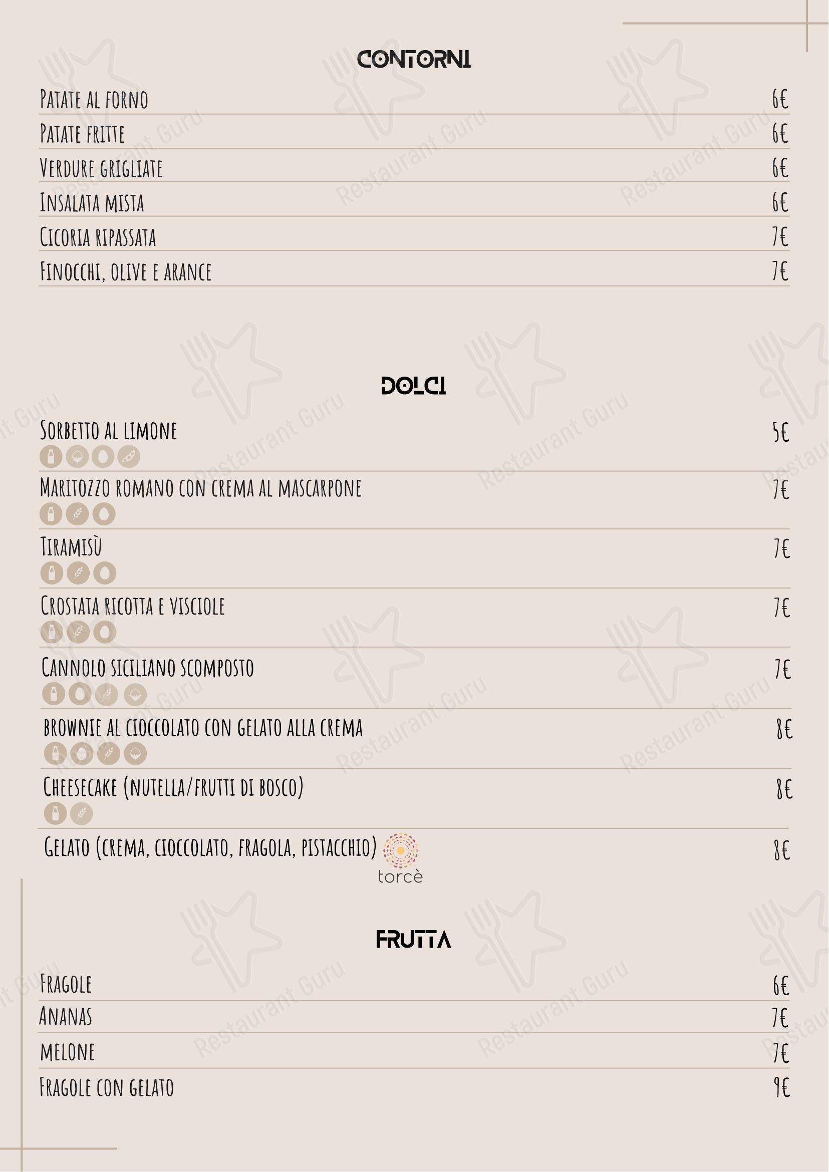 Tratto EUR в Риме - 菜单