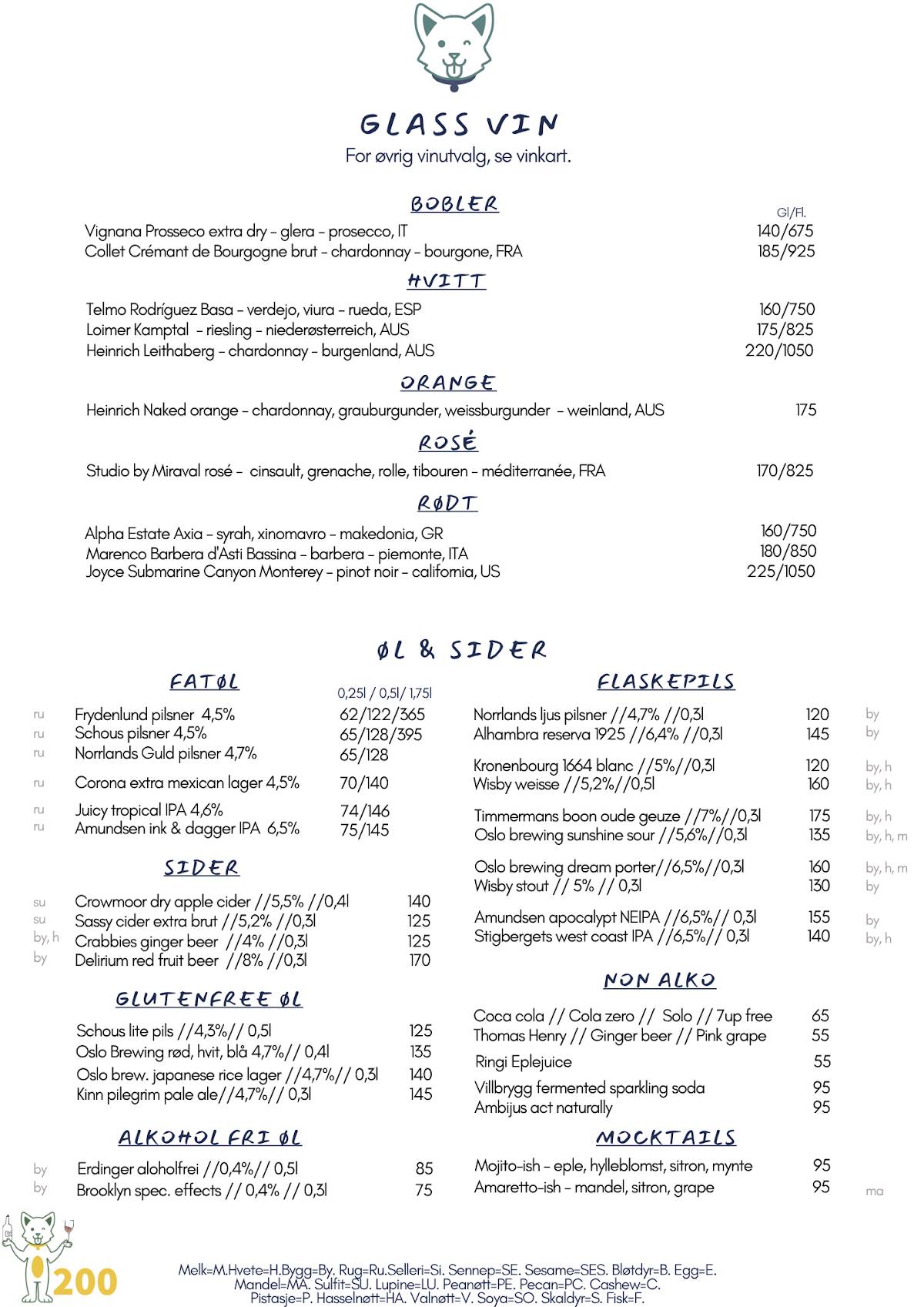 200 Gastrobar меню