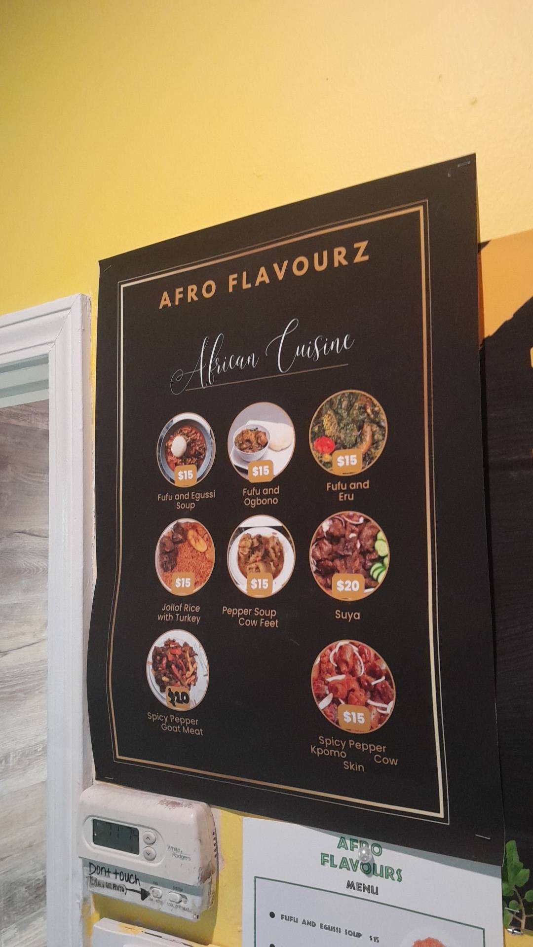 AFRO- FLAVOURZ меню