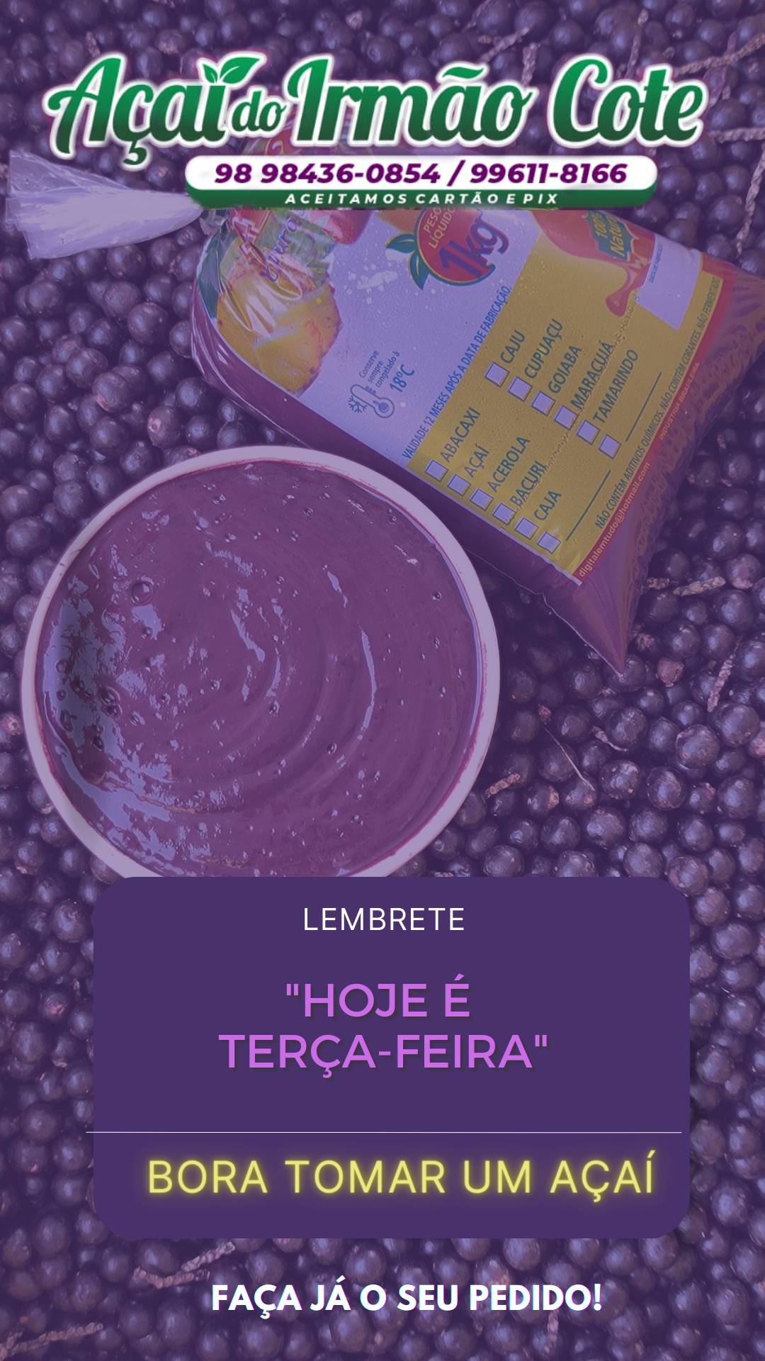 Açai Do Cote меню