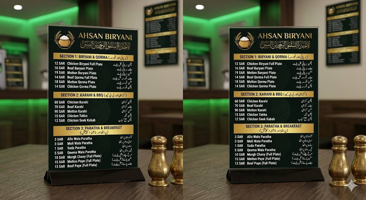 Ahsan Biryani Rabigh меню