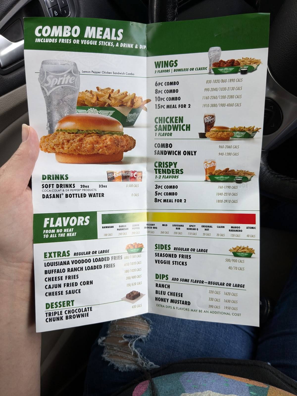 Wingstop меню