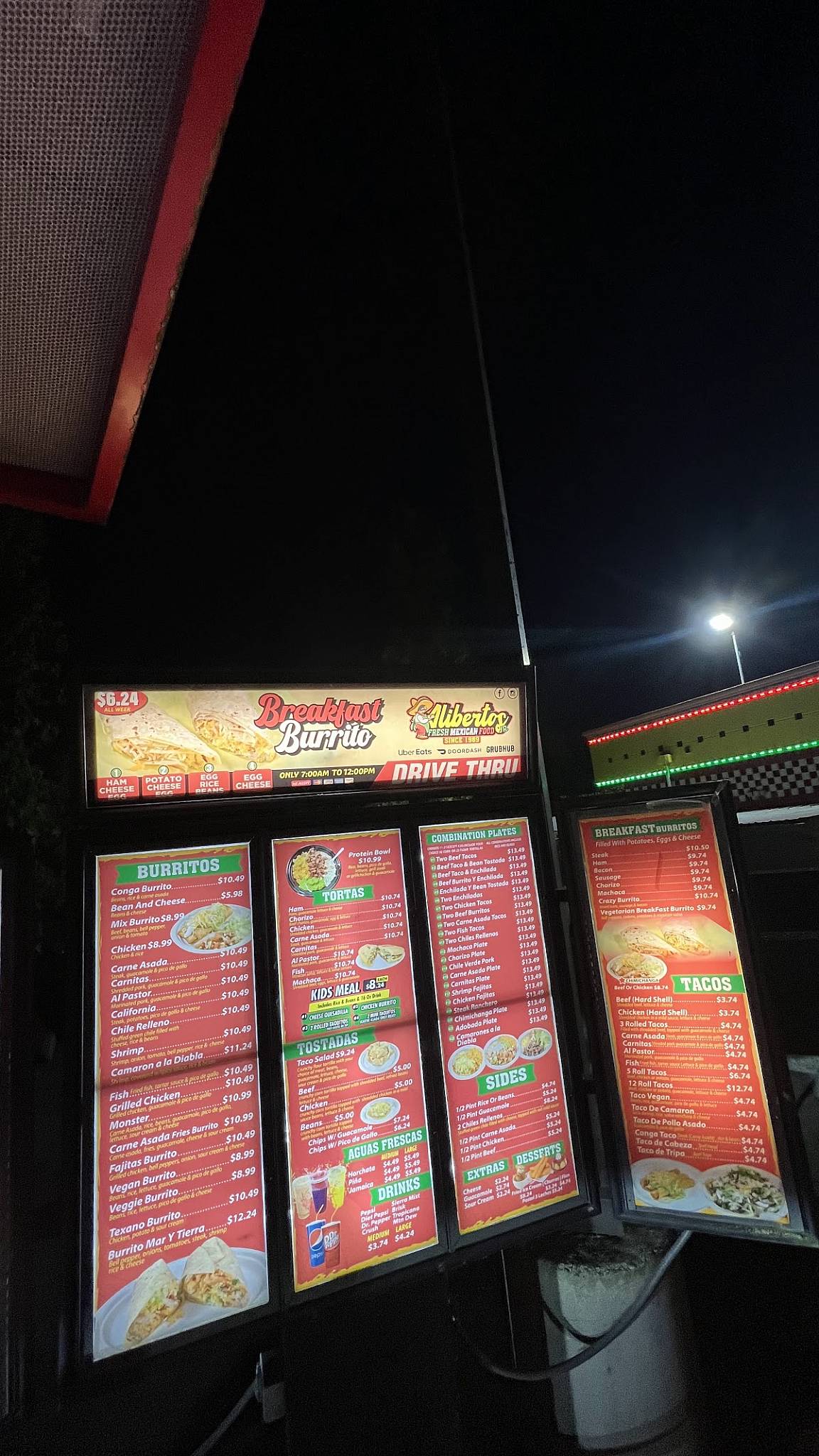 Aliberto’s Jr Mexican Food меню