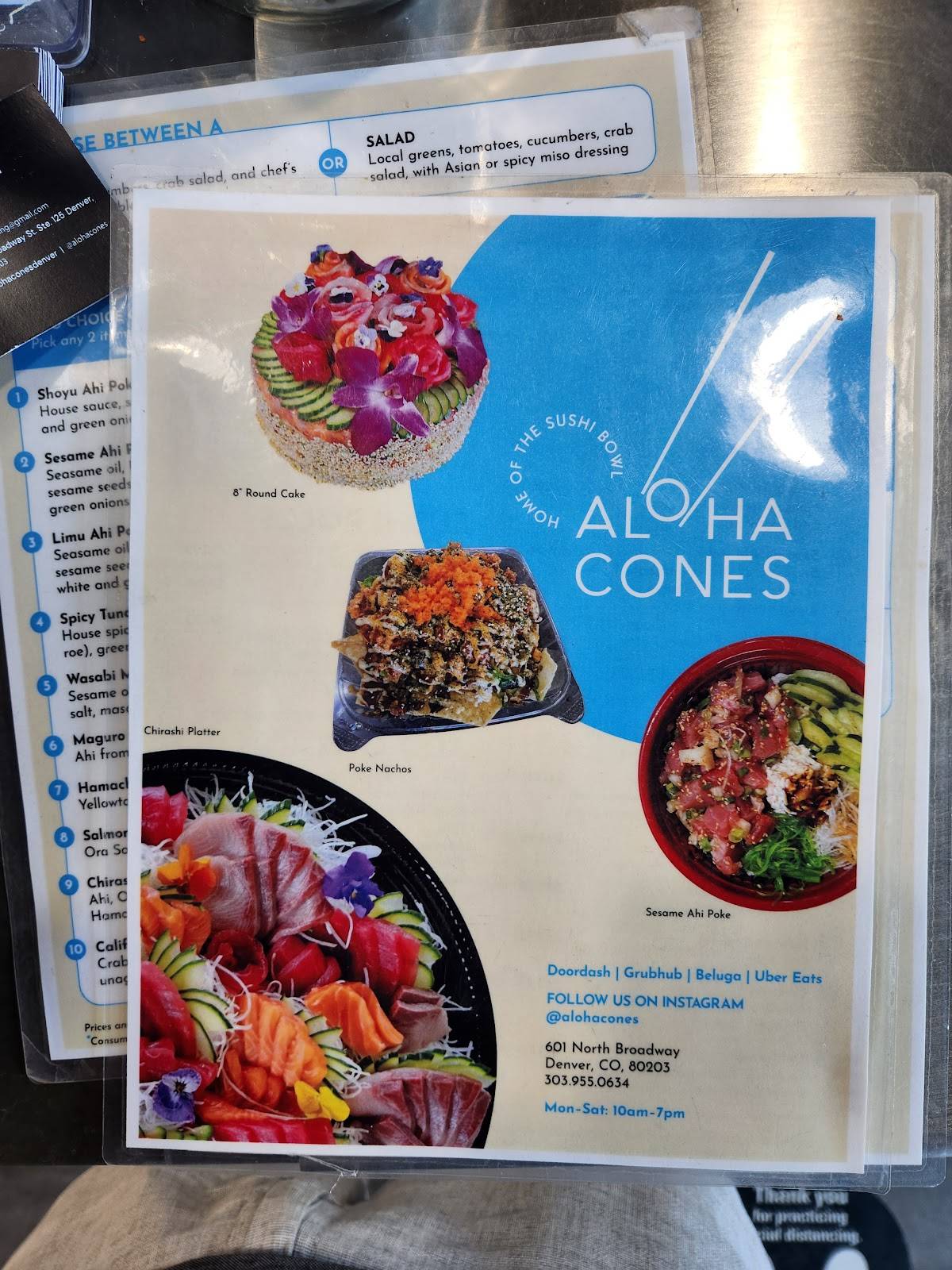 Aloha Cones меню
