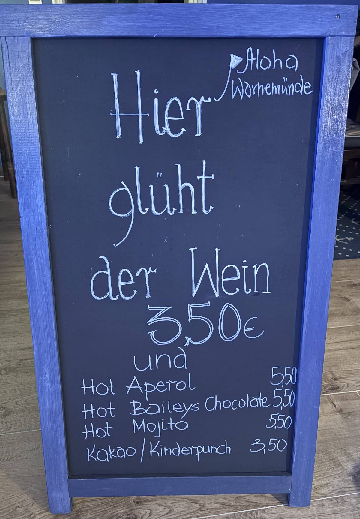 Aloha Warnemünde меню