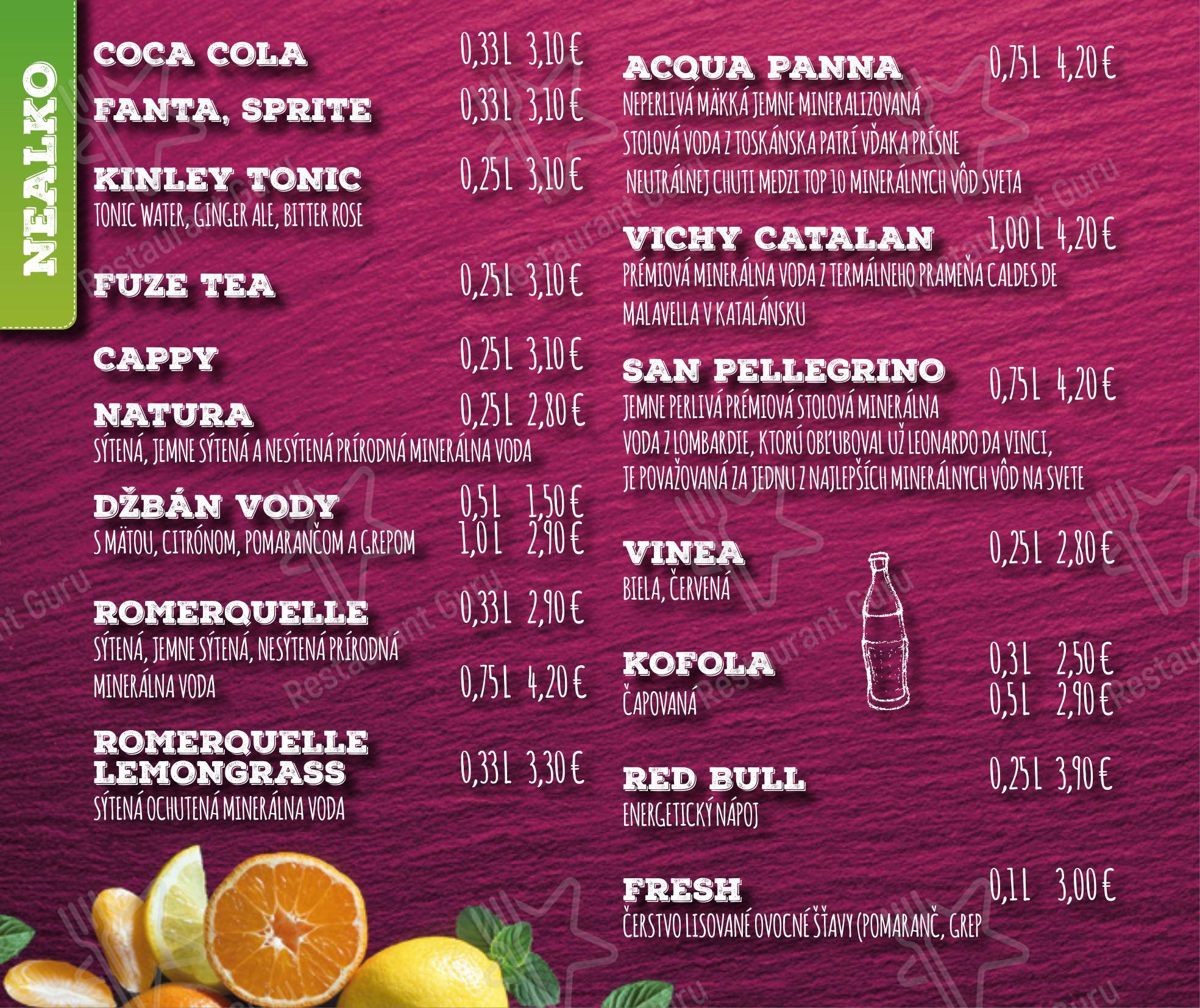 Andiamo в Праге - Boronia Catering Menu Pack