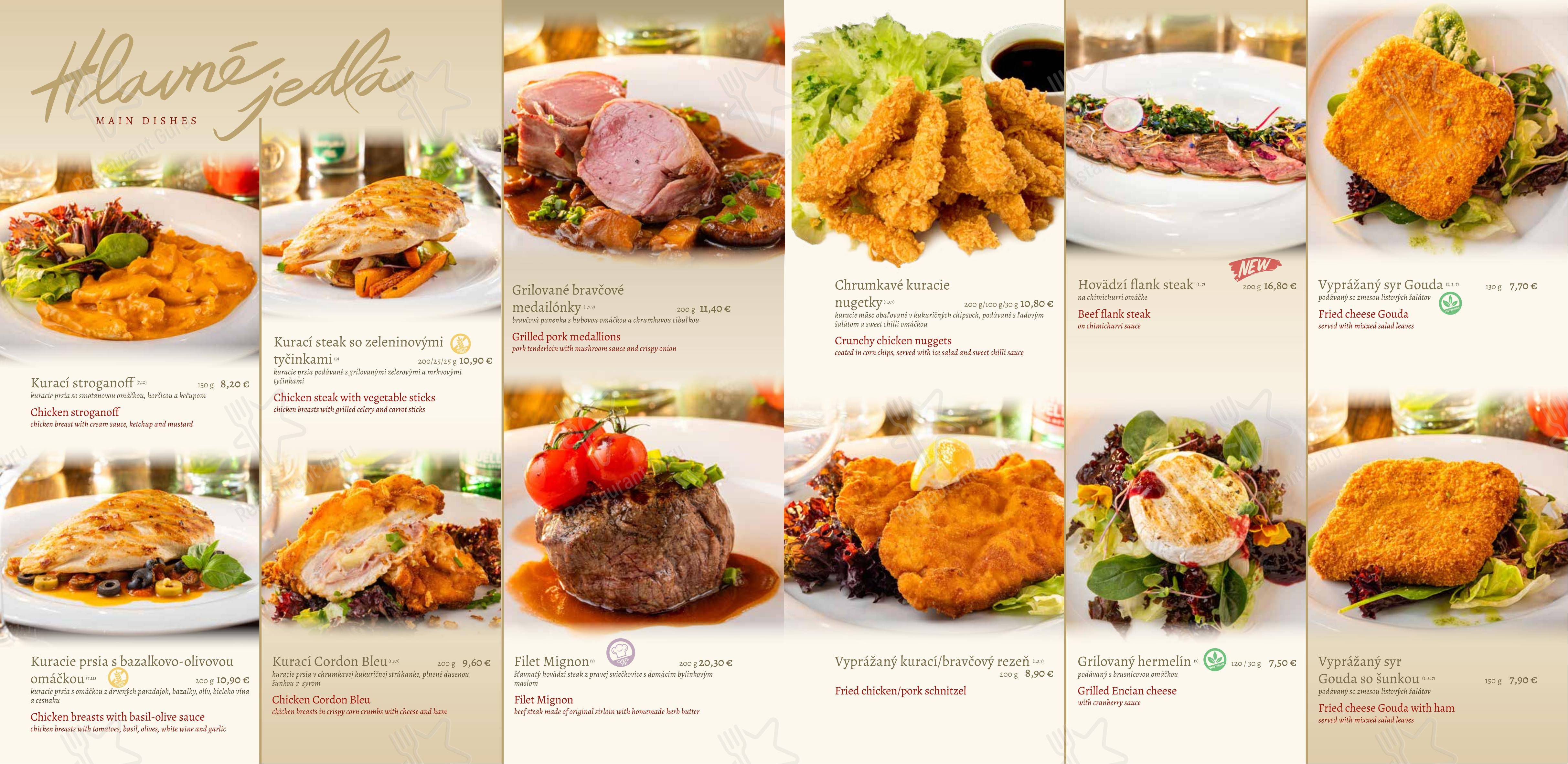 Lunch Menu ресторана Andiamo в Праге