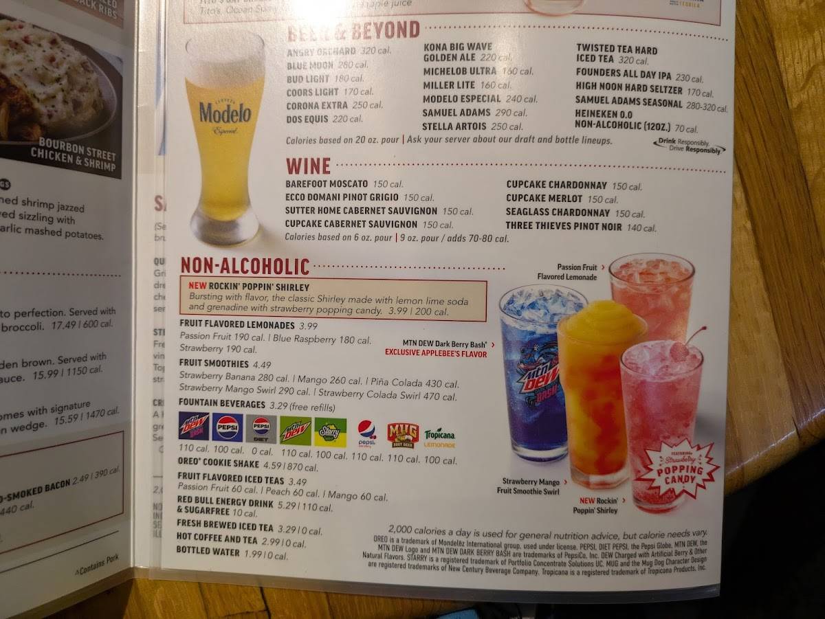 Applebee's Grill + Bar меню