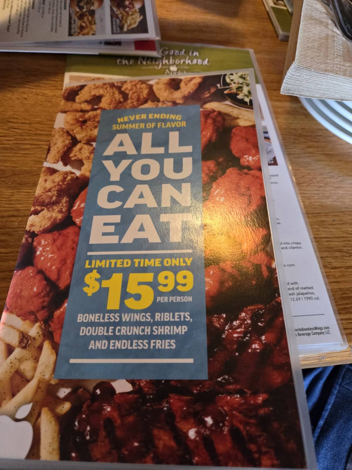 Applebee's Grill + Bar меню