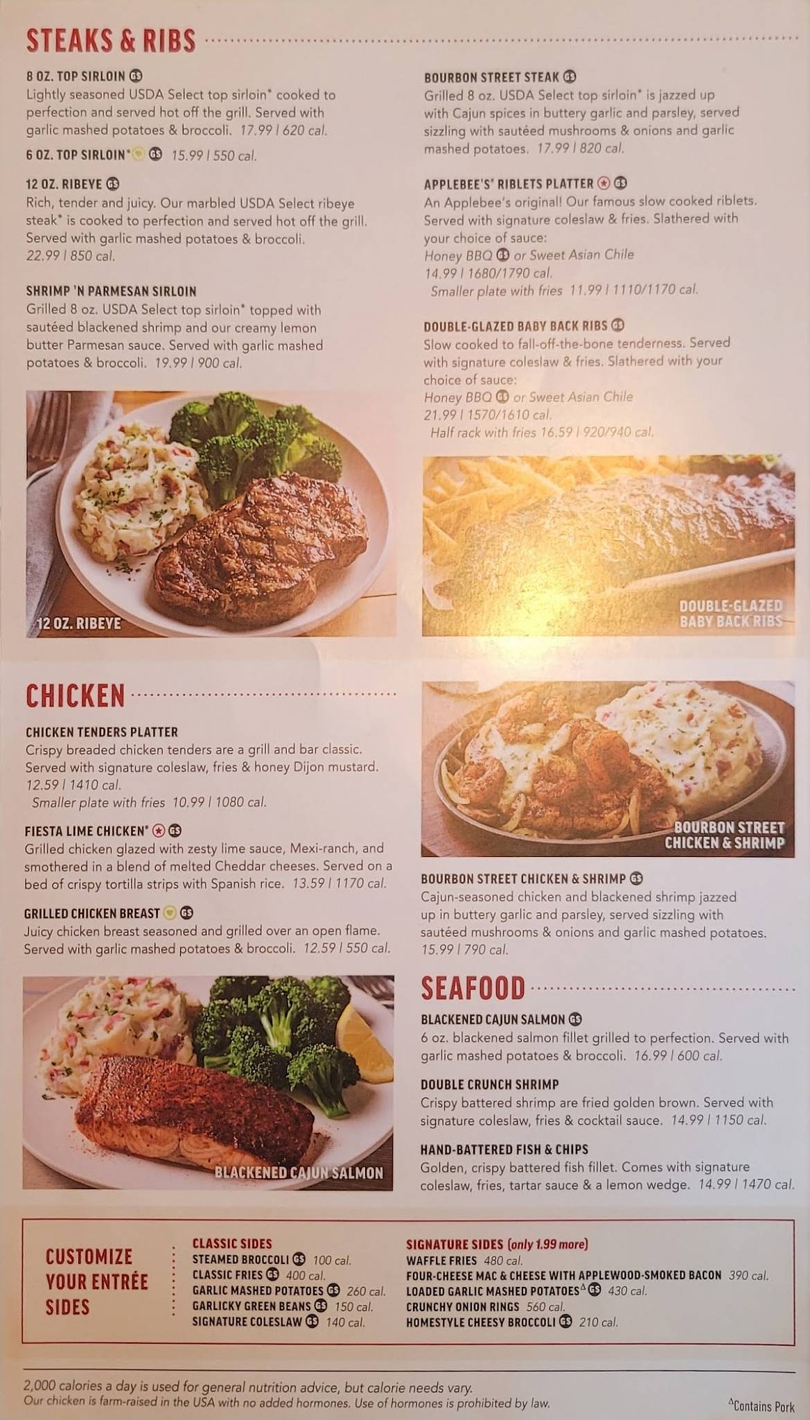 Applebee's Grill + Bar меню
