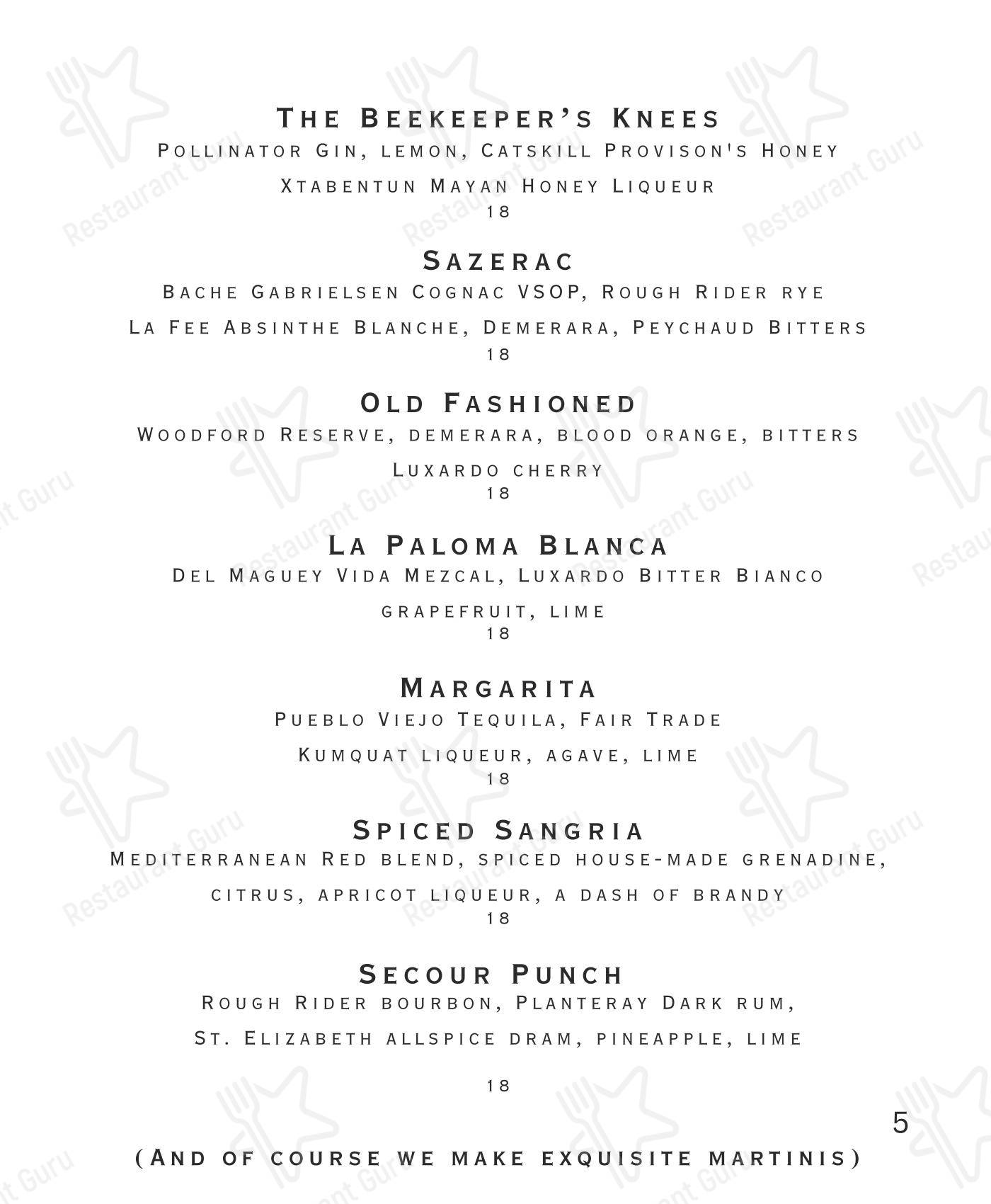 Меню паба и бара Apropos Restaurant at The Abbey Inn - Lunch Menu