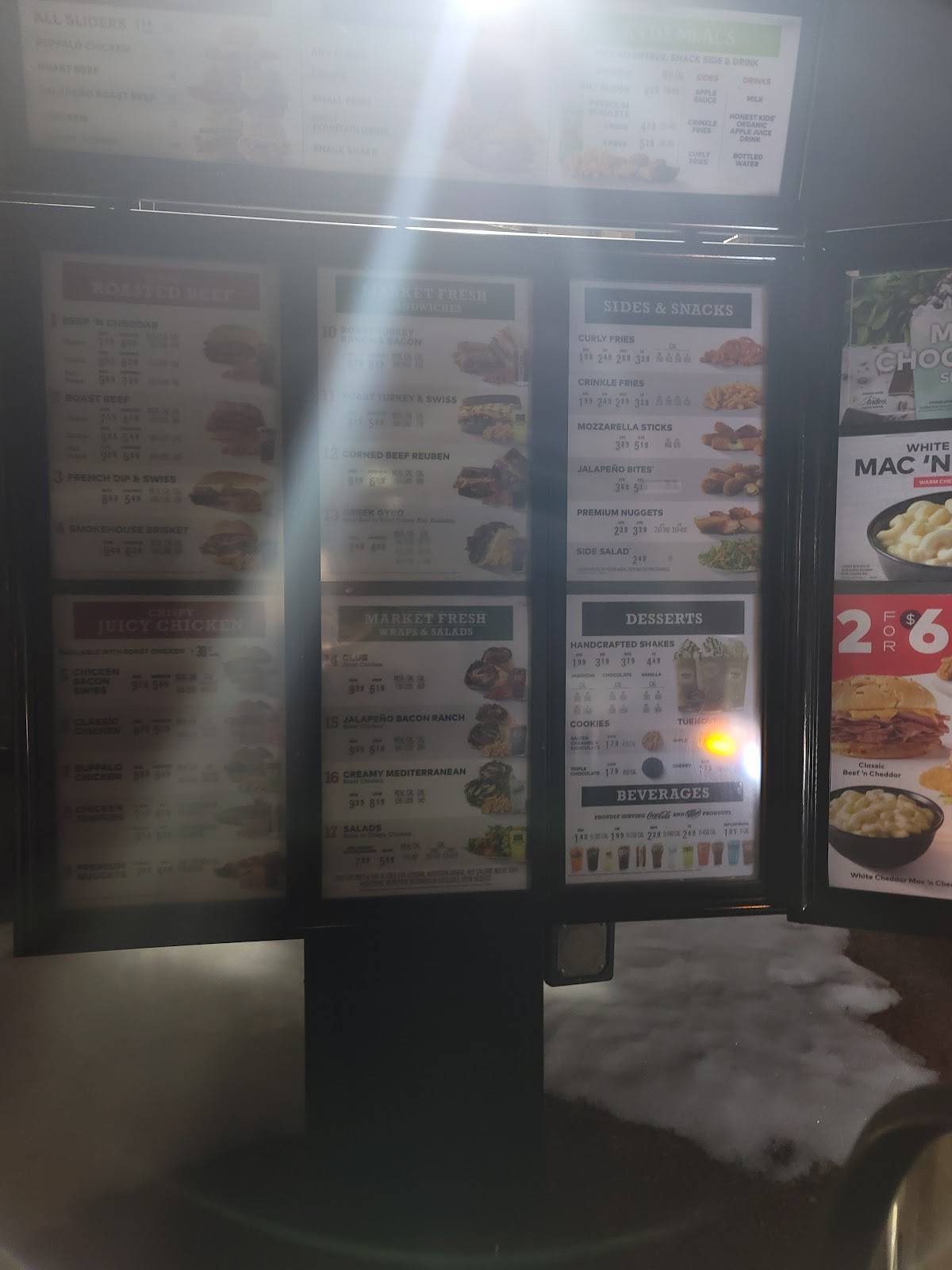 Arby's меню