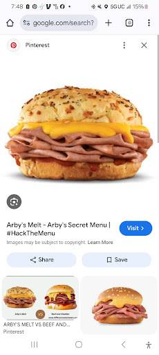 Arby's меню