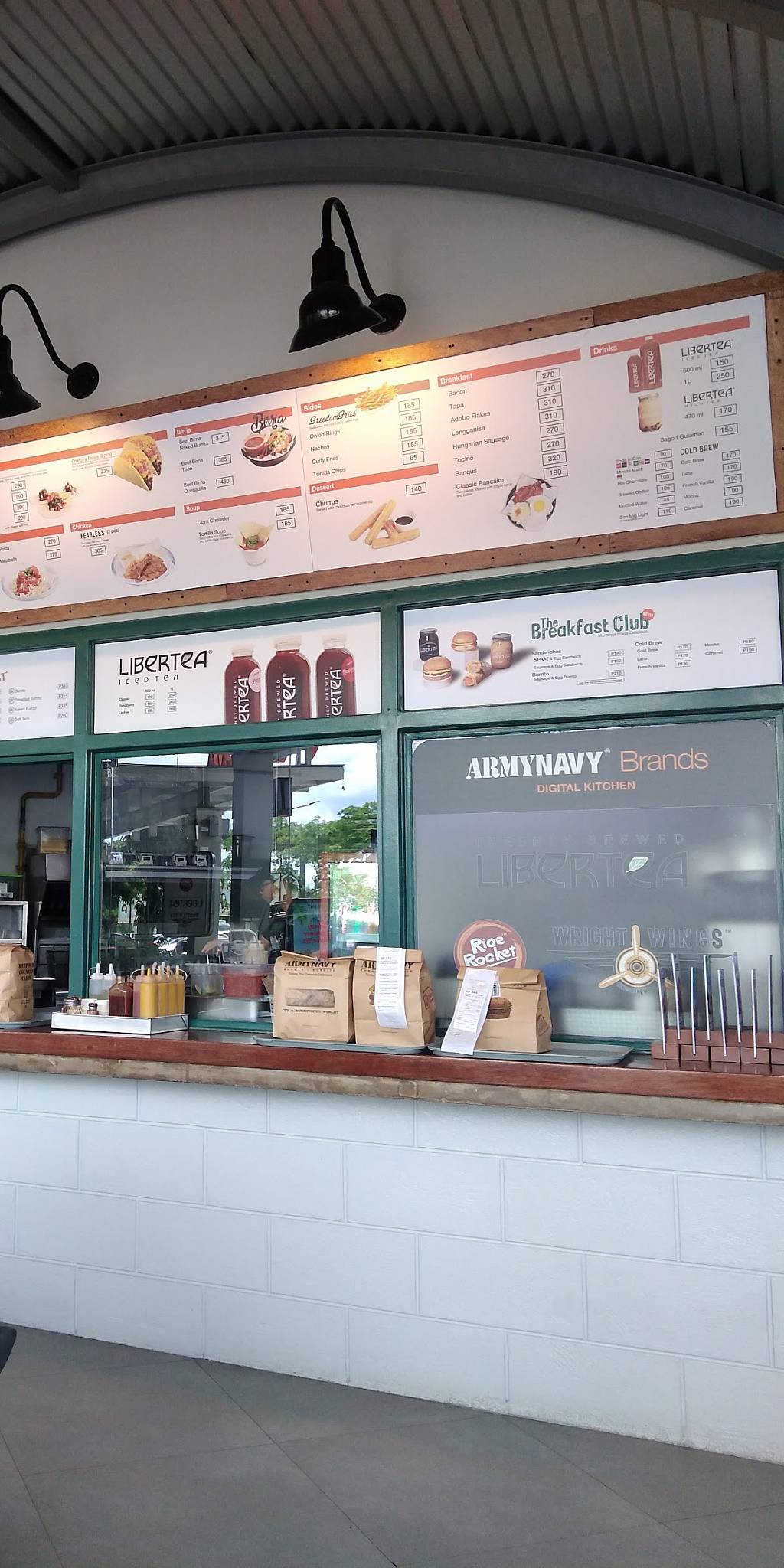 ArmyNavy Burger + Burrito меню