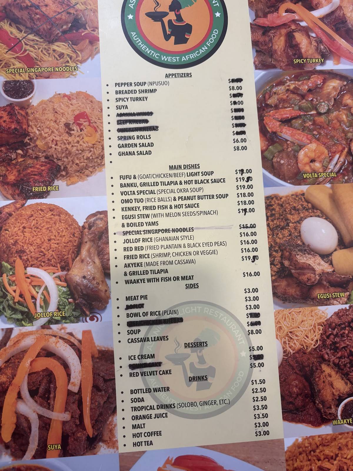 Asanka Delight Restaurant меню