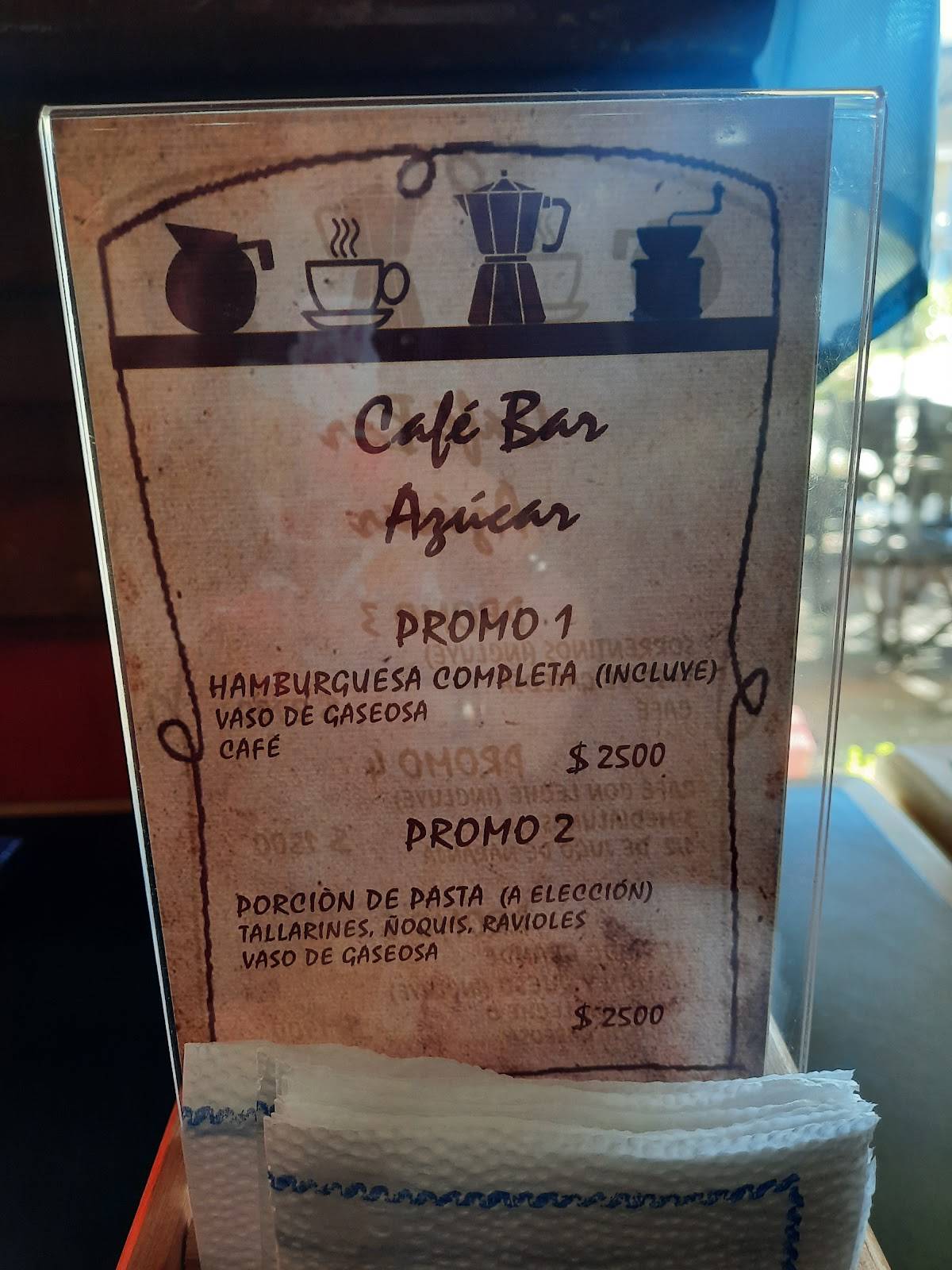Azúcar меню