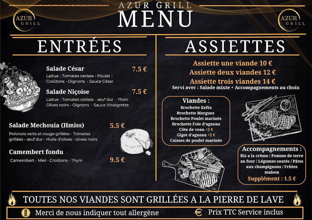 Azur Grill меню
