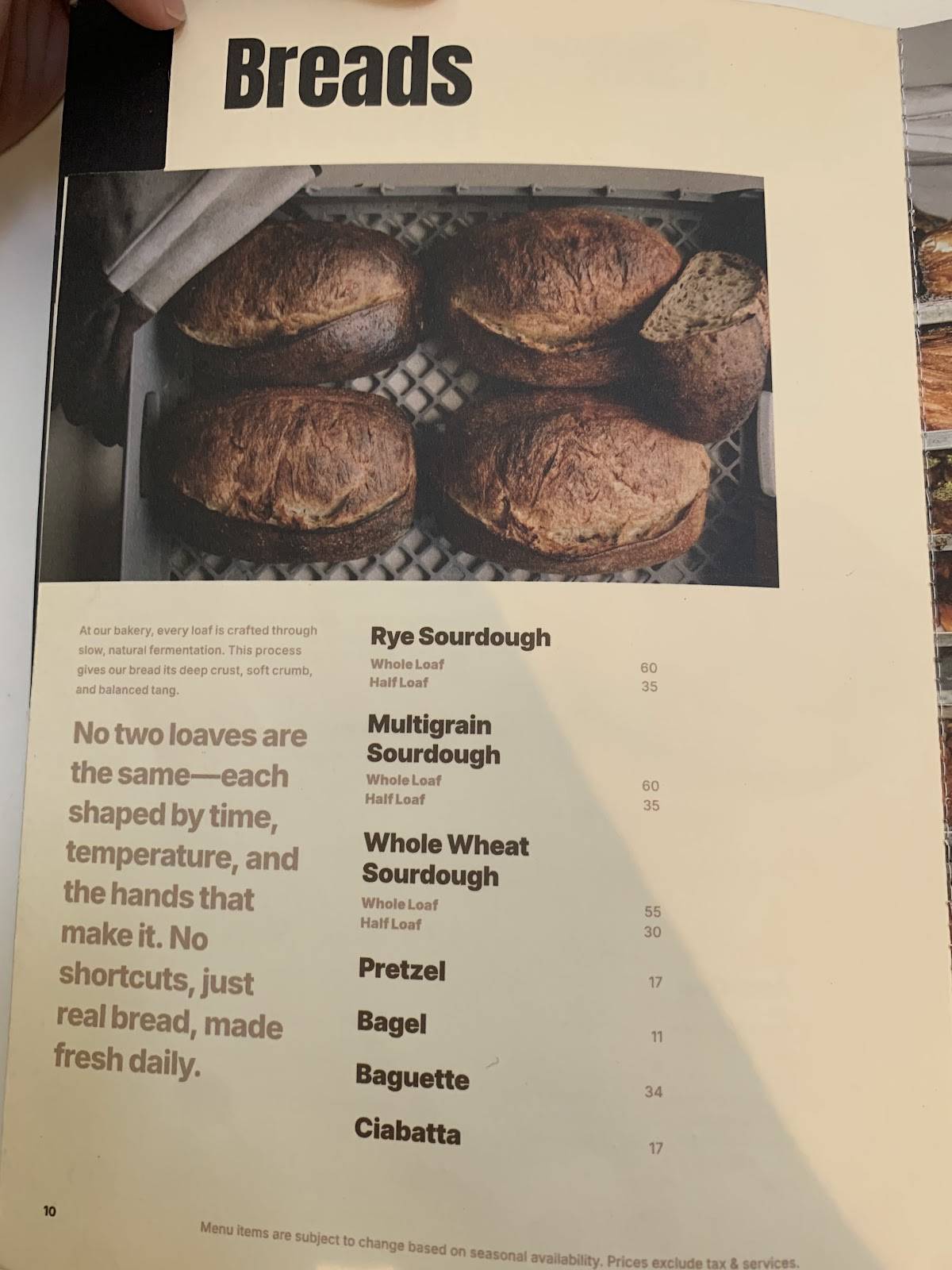 BAKED. Pererenan меню