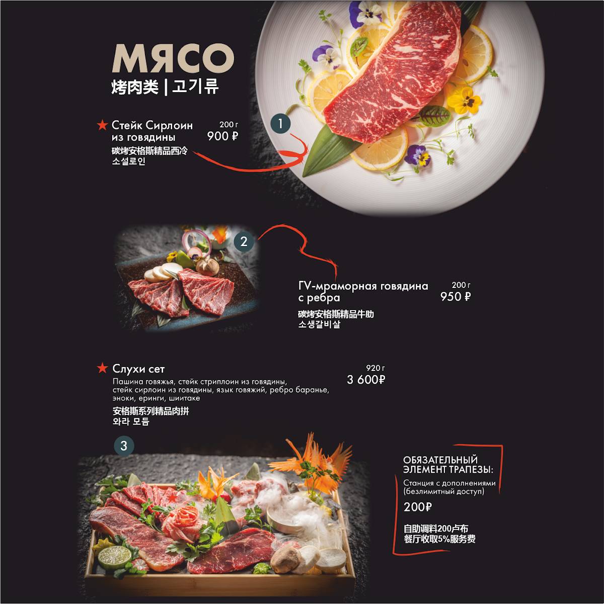Китайские слухи Гриль меню