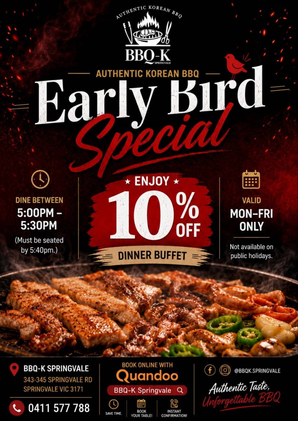BBQ-K Springvale меню