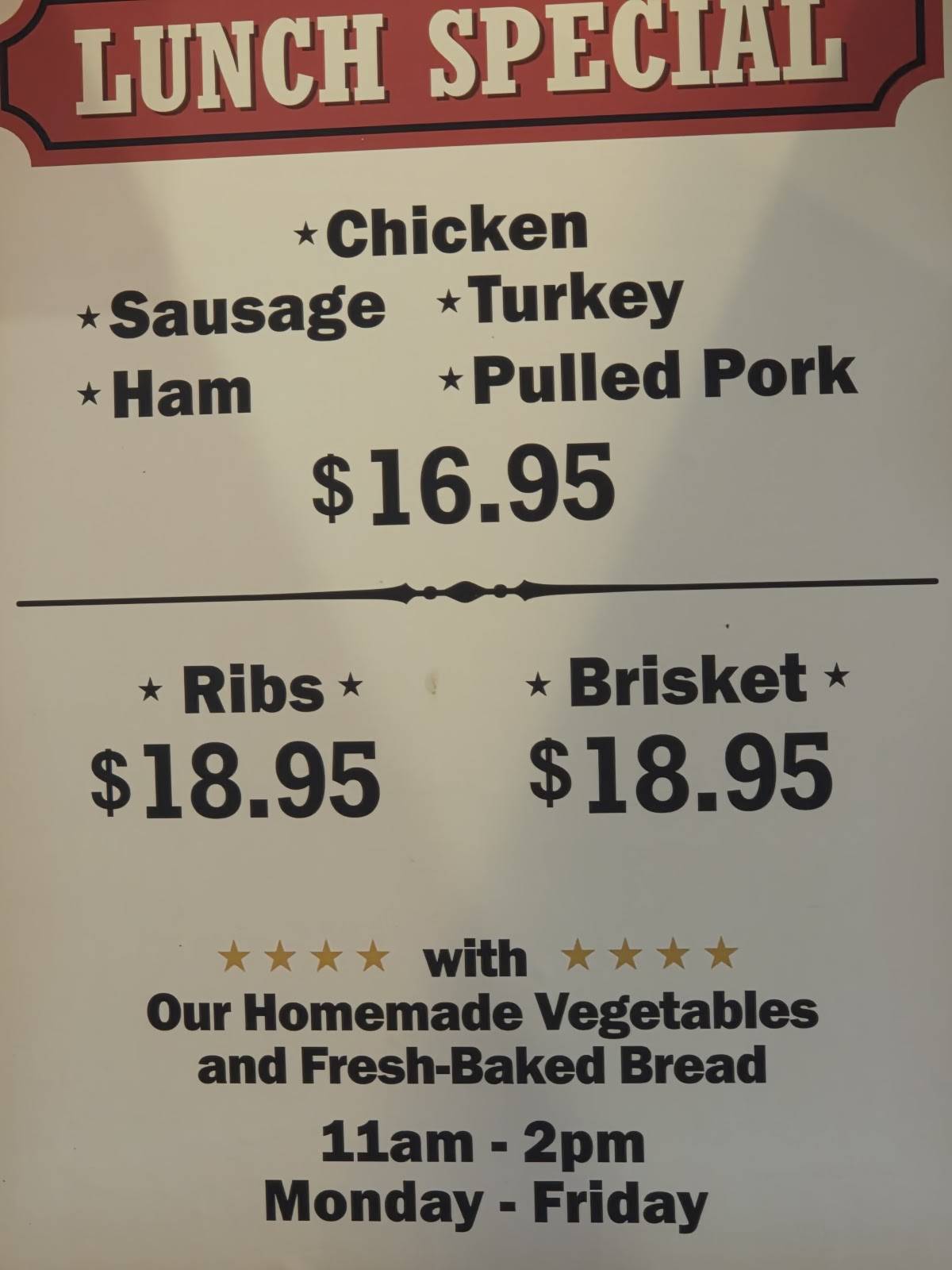 Spring Creek Barbeque меню