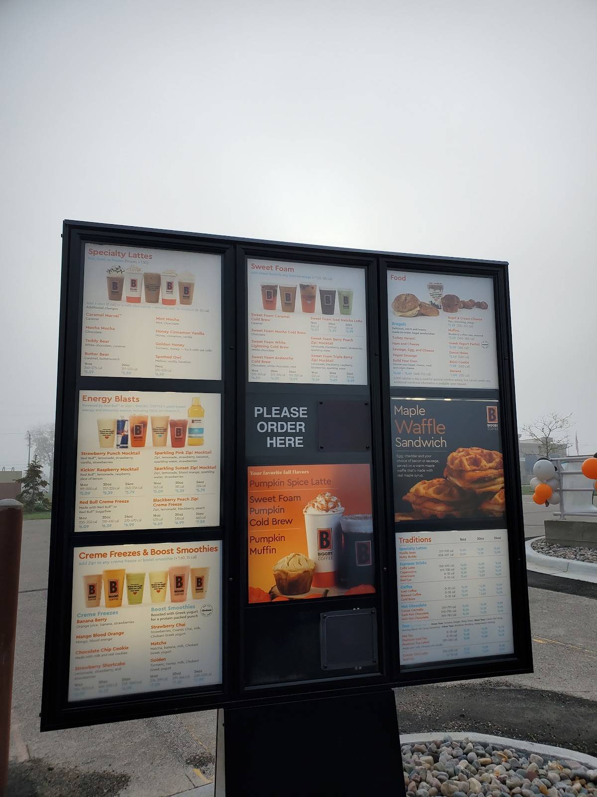BIGGBY COFFEE меню