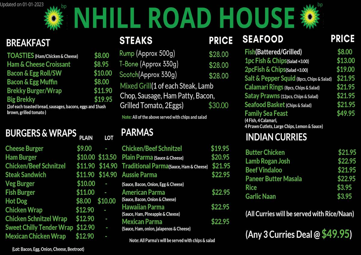 BP Nhill Road House меню