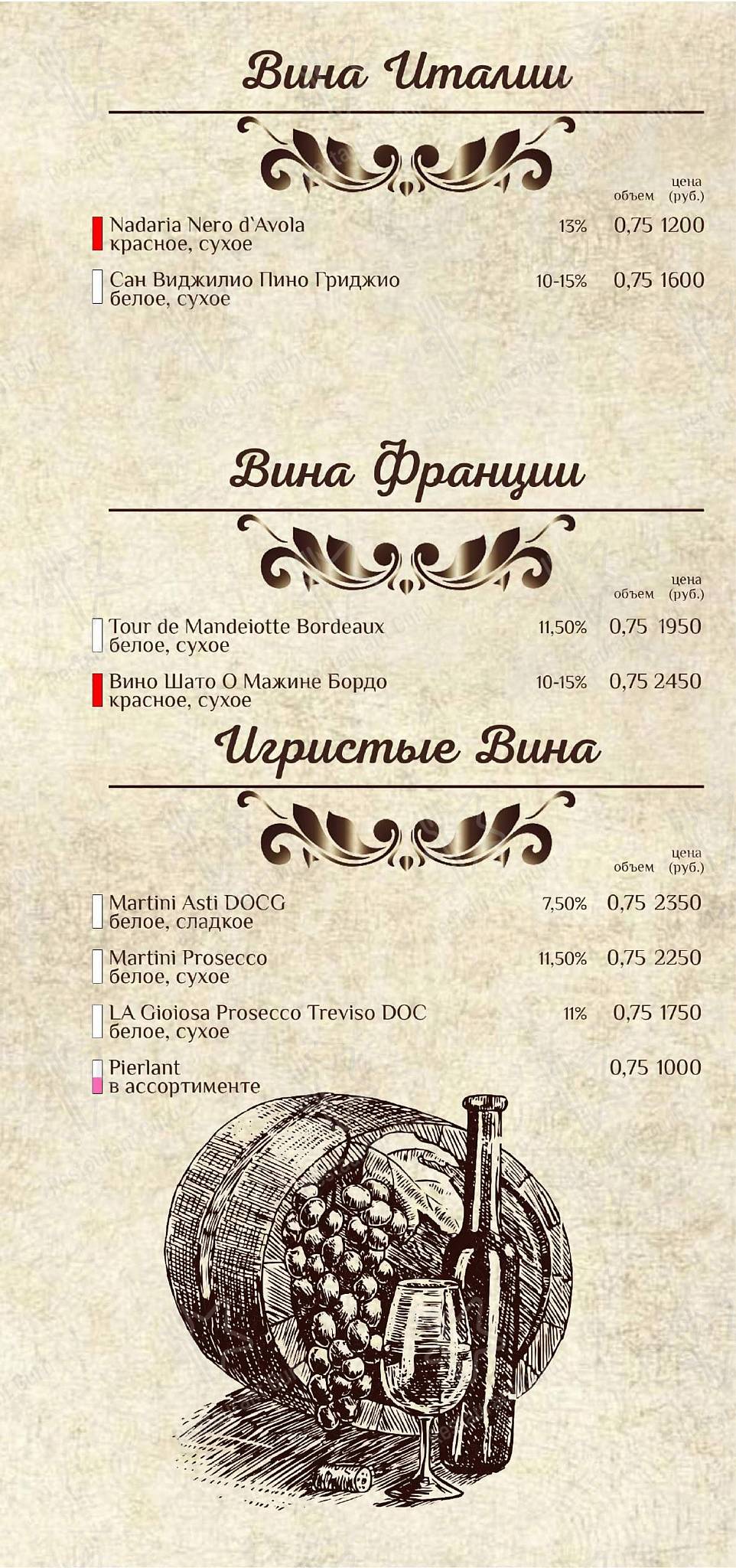 Меню ресторана Балканский дворик - Breakfast Menu