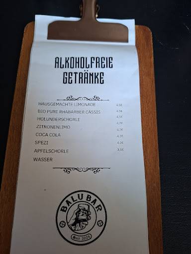 Balu Bar меню