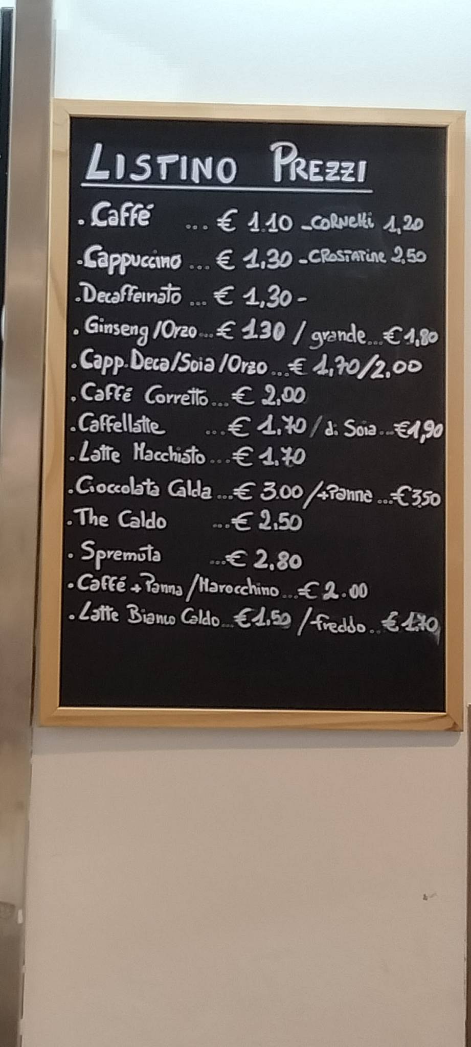 Bar Pasticceria Dolce Oasi меню