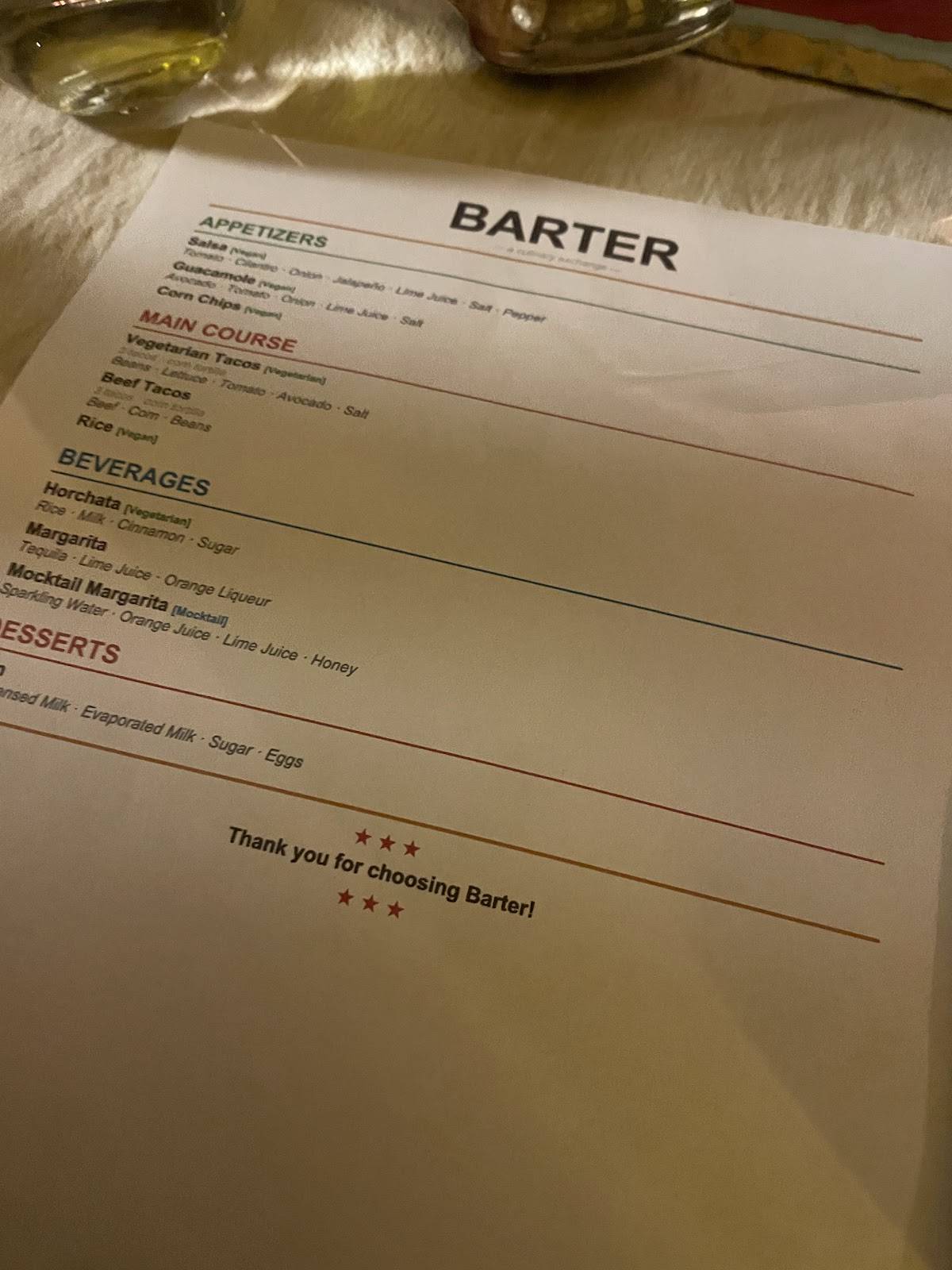 Bar.Ter меню