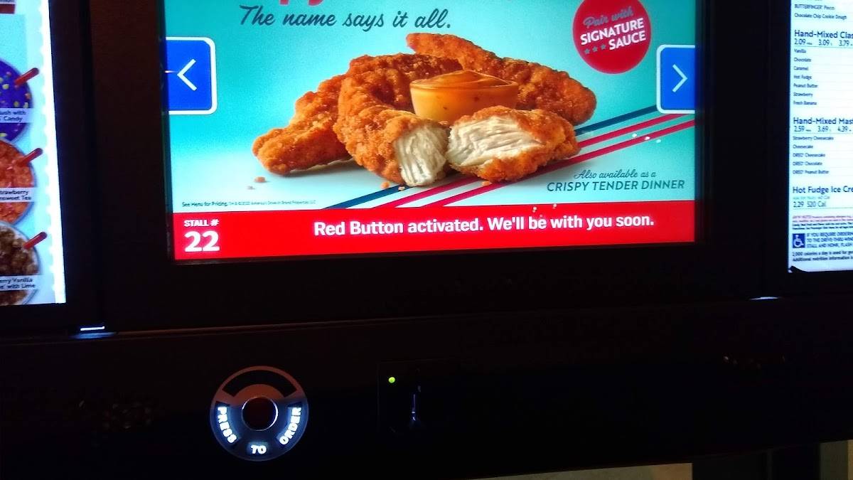 Sonic Drive-In меню