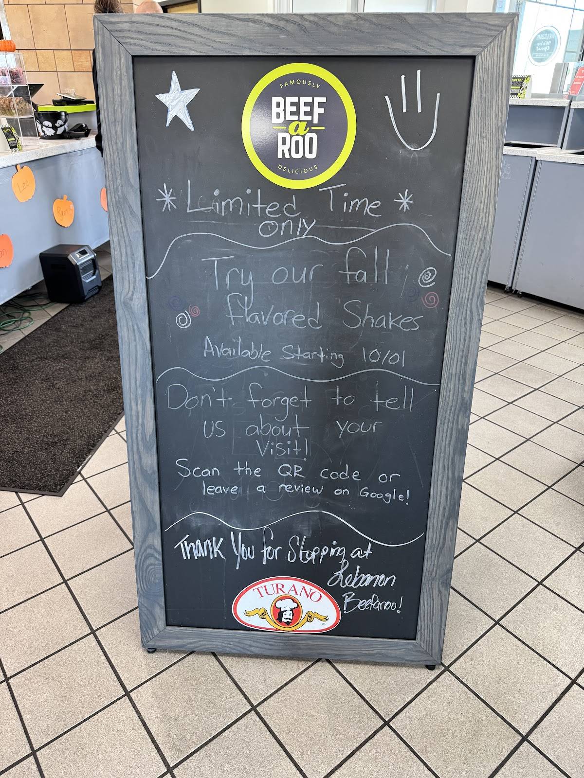 Beef-A-Roo меню