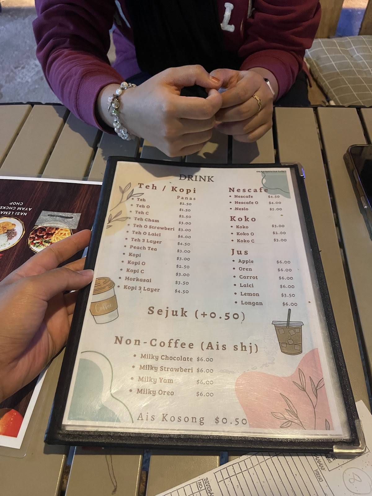 Begadang Cafe меню