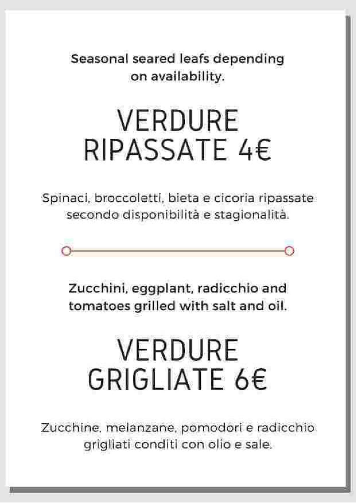 Beliveat al Pigneto меню