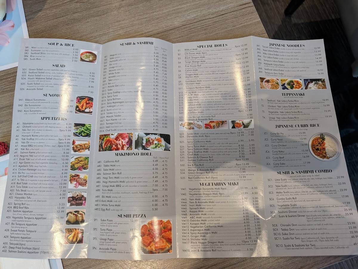 Bikkuri Japanese Restaurant меню