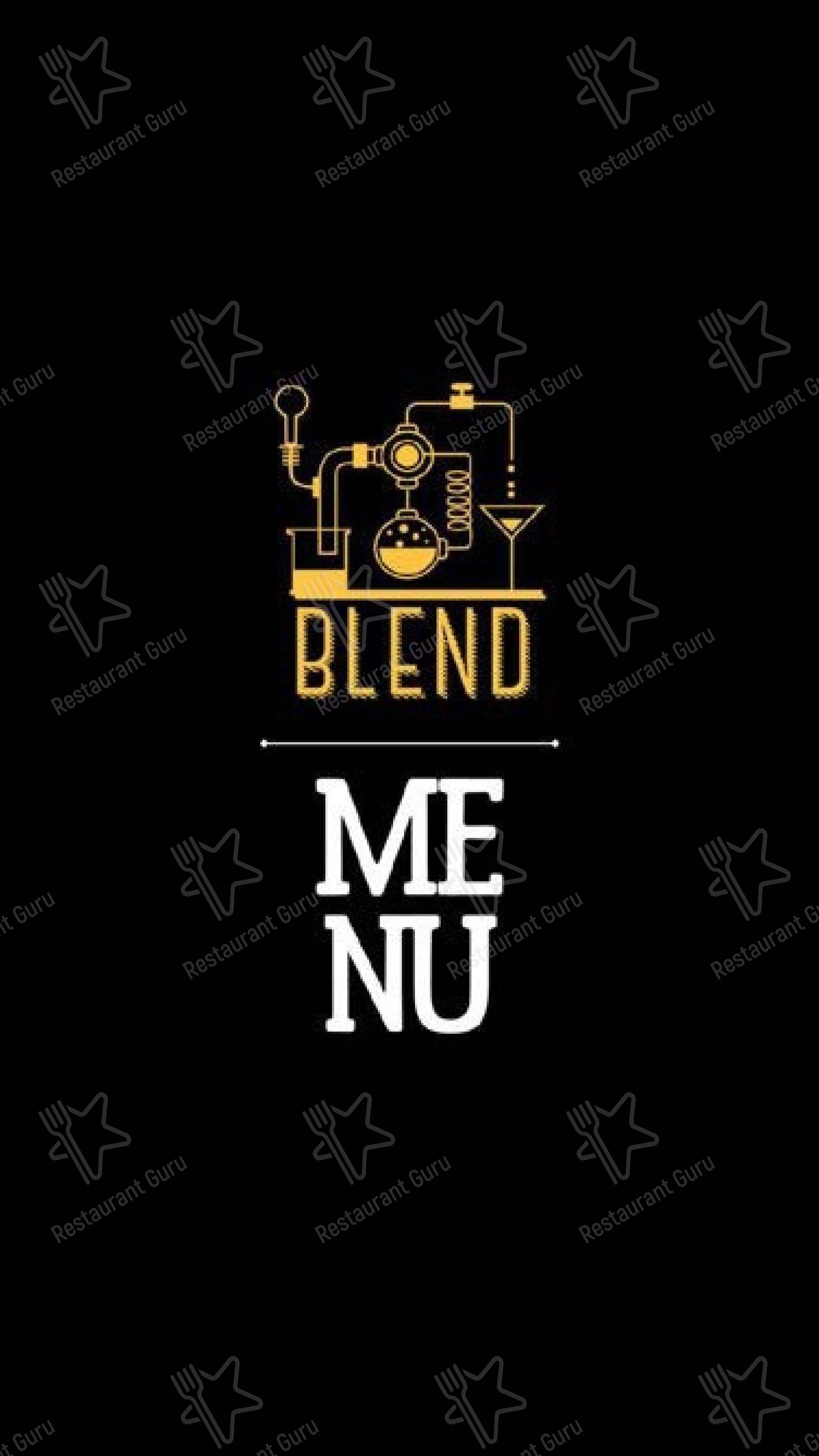 Меню паба и бара Blend в Риме