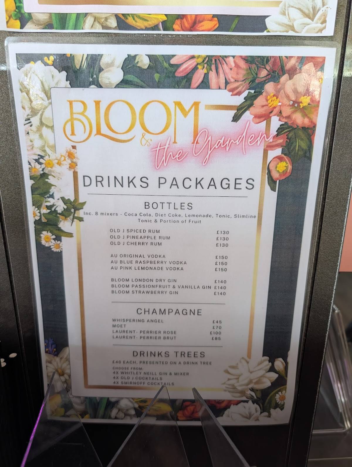 Bloom Bar меню