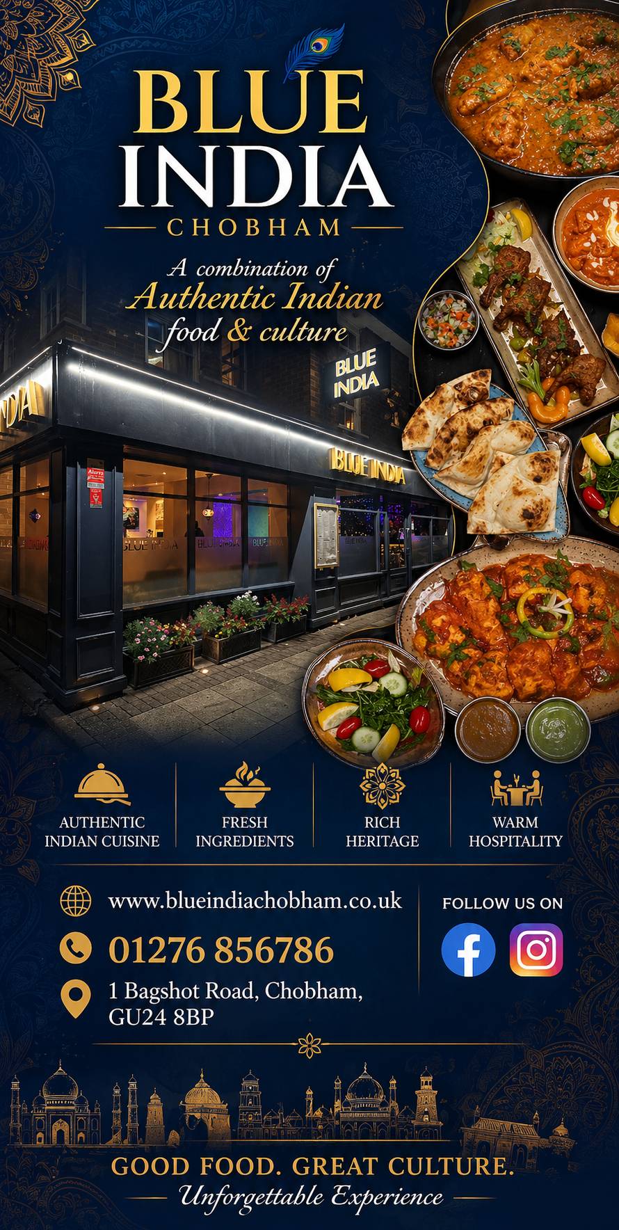 Blue India Chobham меню
