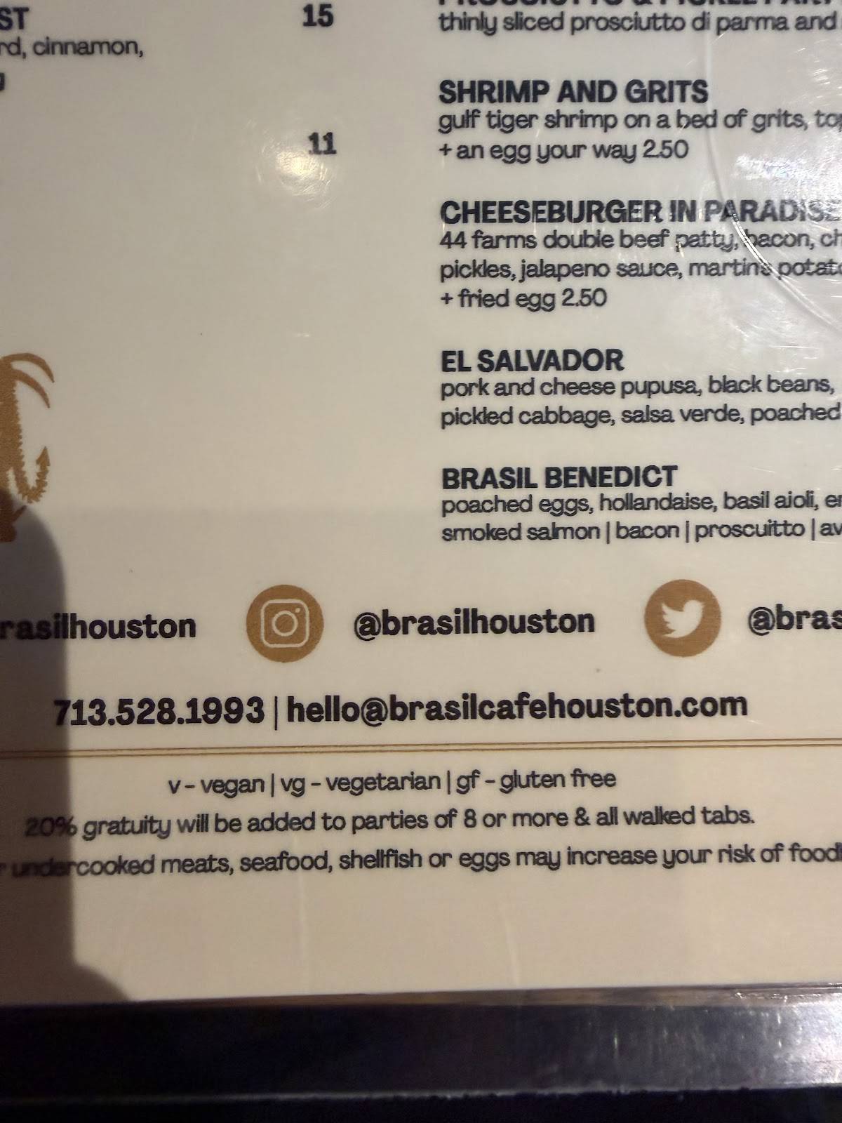 Brasil Cafe меню