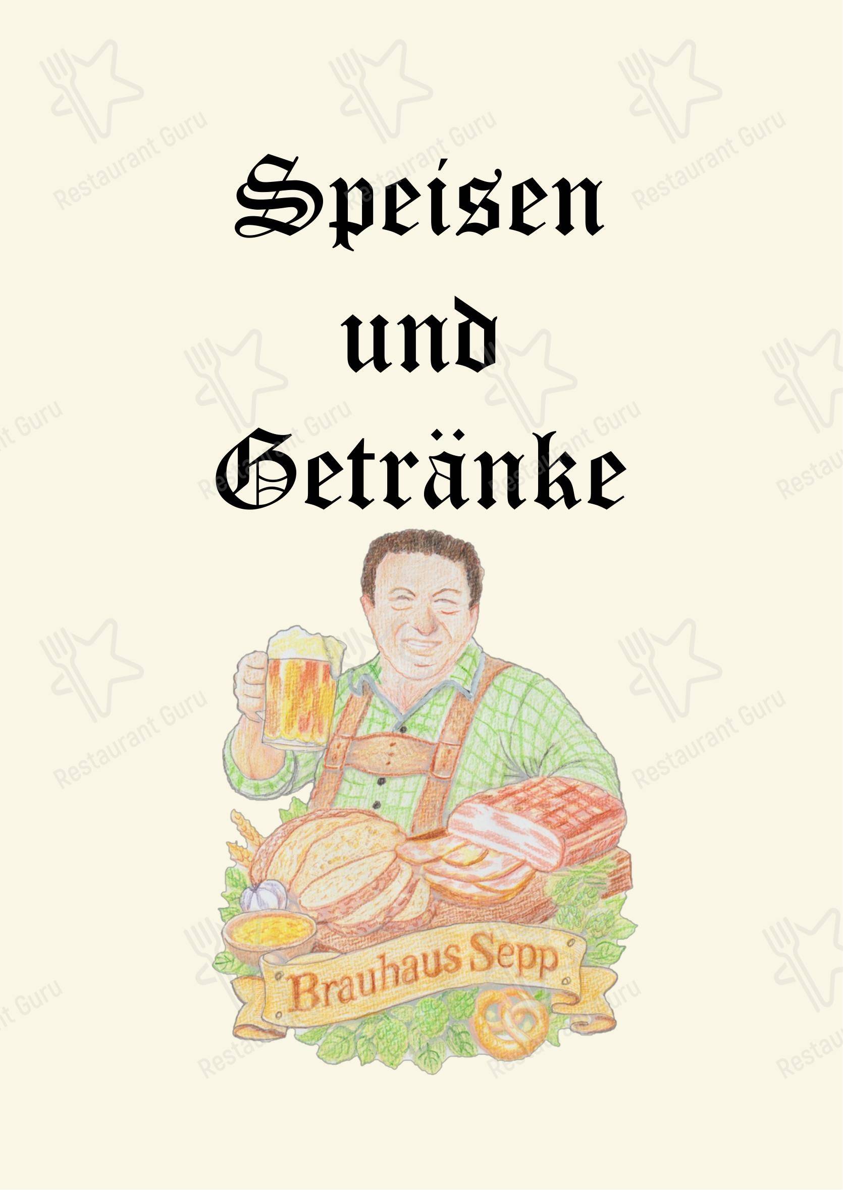 Brauhaus в Раттенберге - Меню