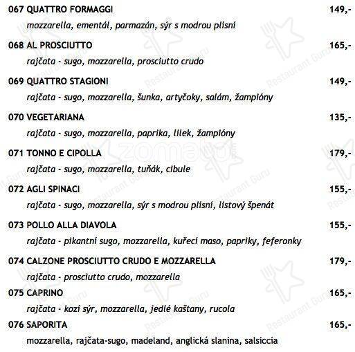 Ristorante Roma меню