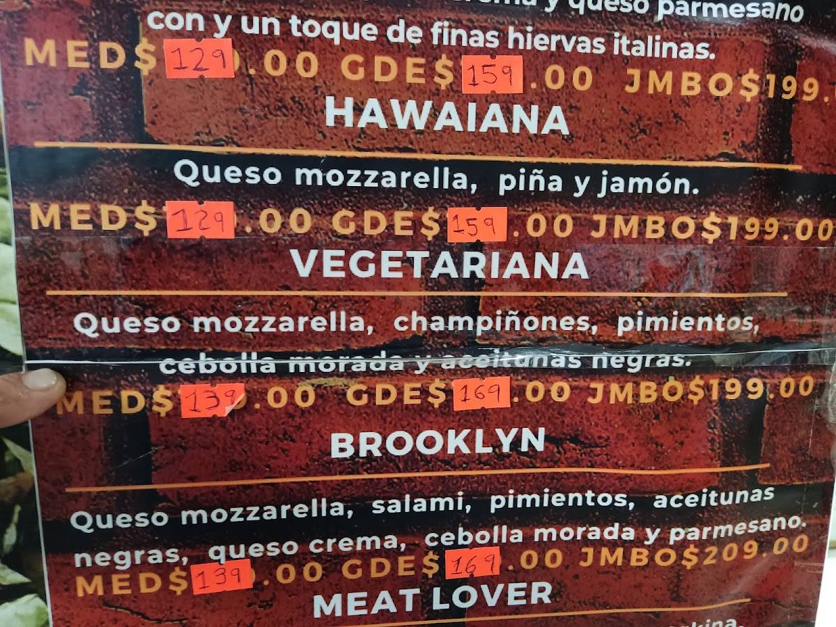 Brooklyn pizza меню