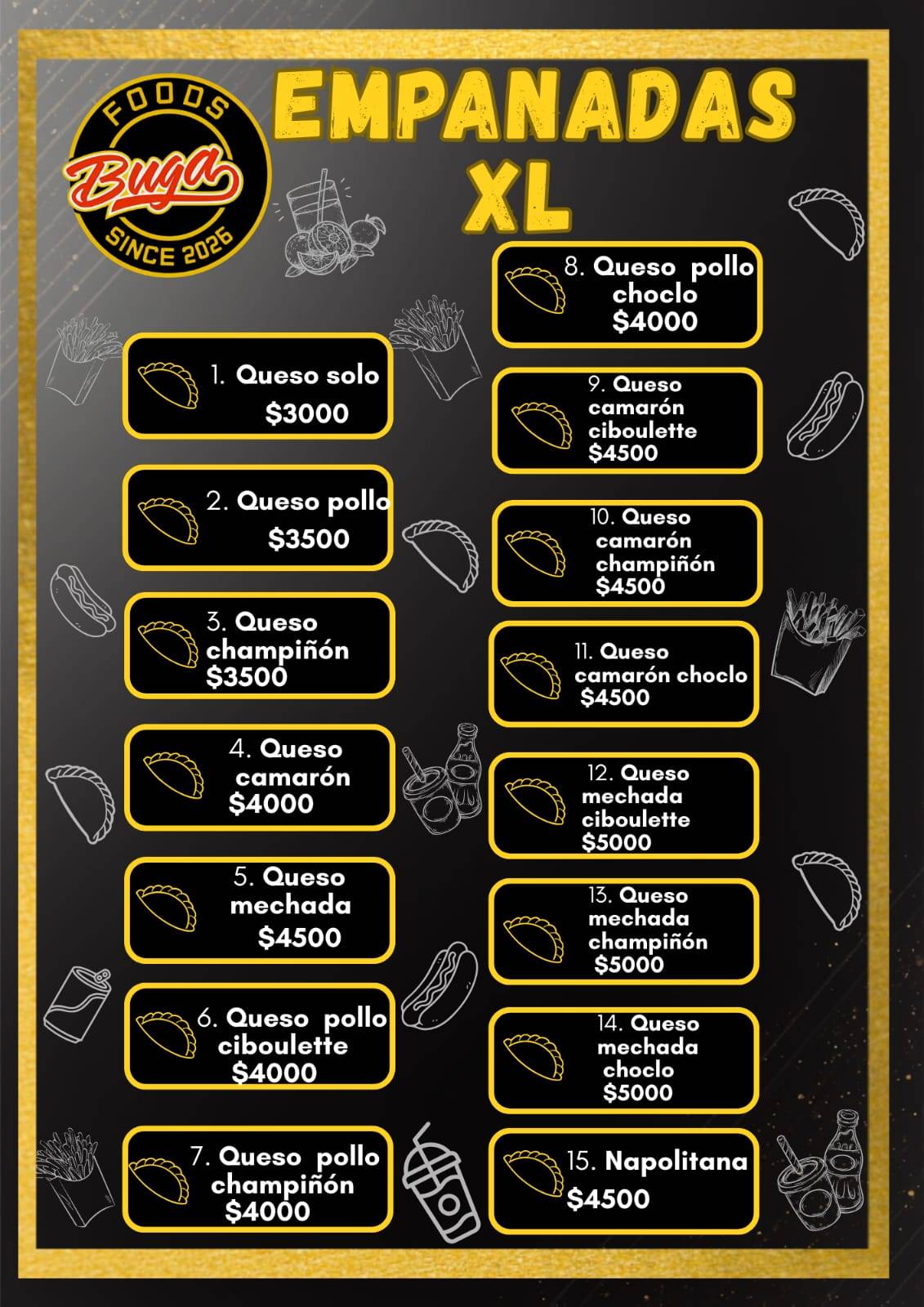 Buga Foods меню