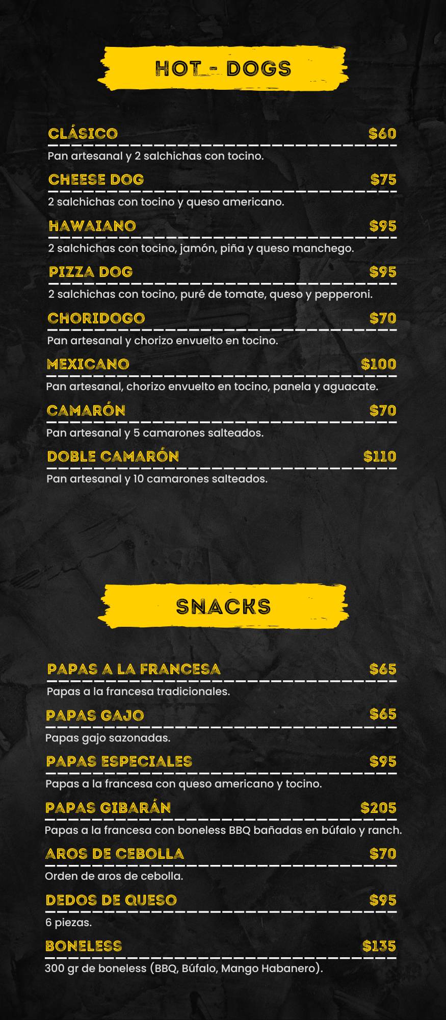 Burgués меню