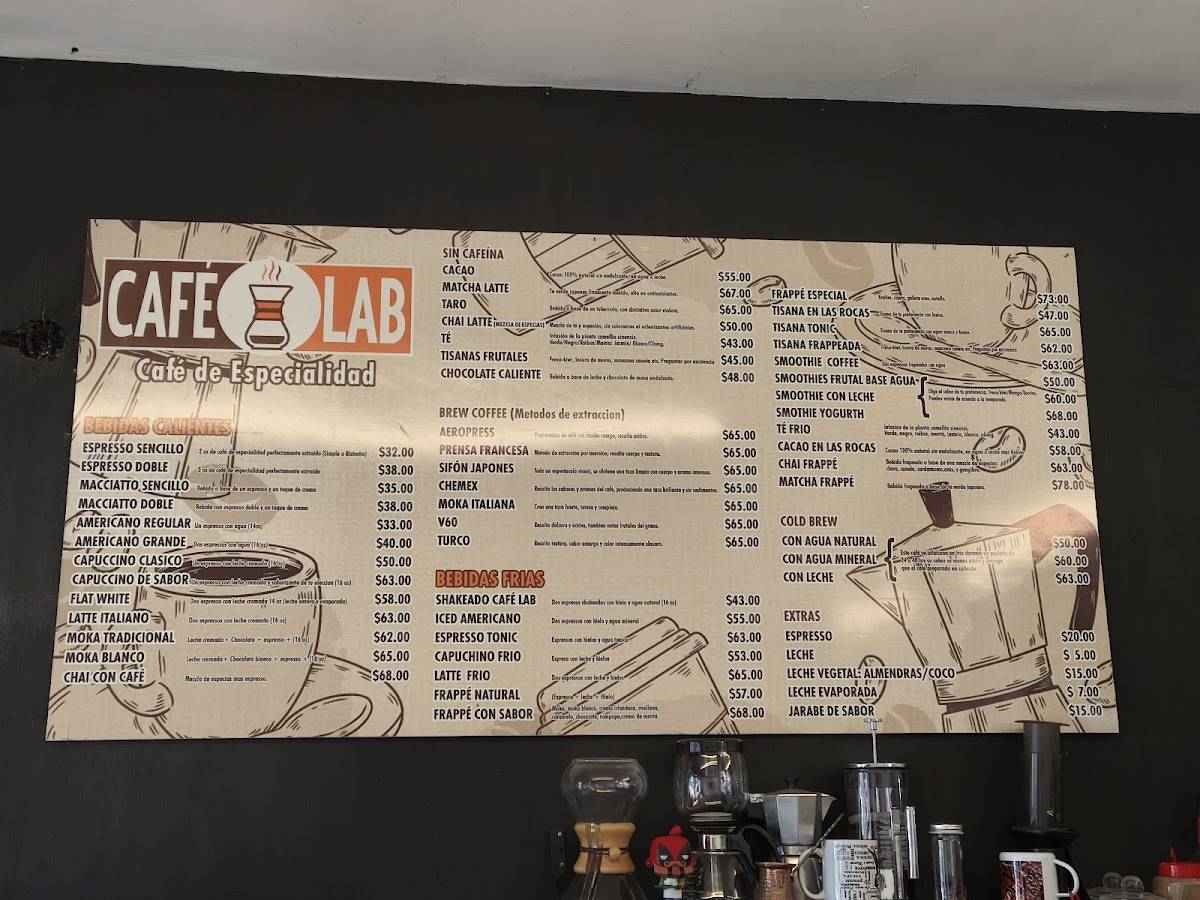 CAFÉ LAB меню