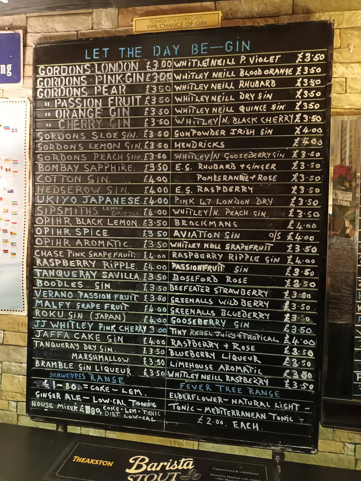CASK'N'KEG меню