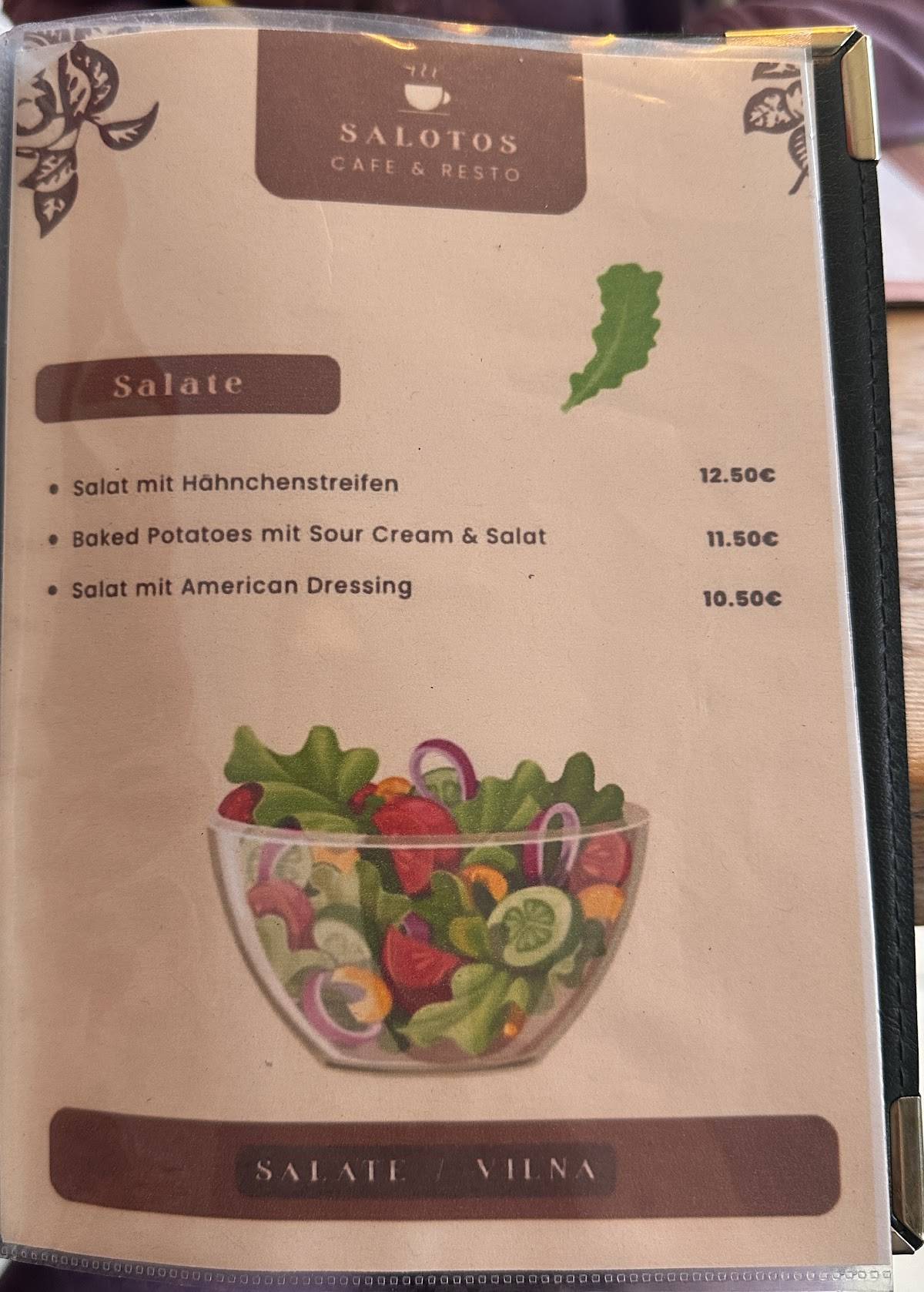 Café Vilna меню