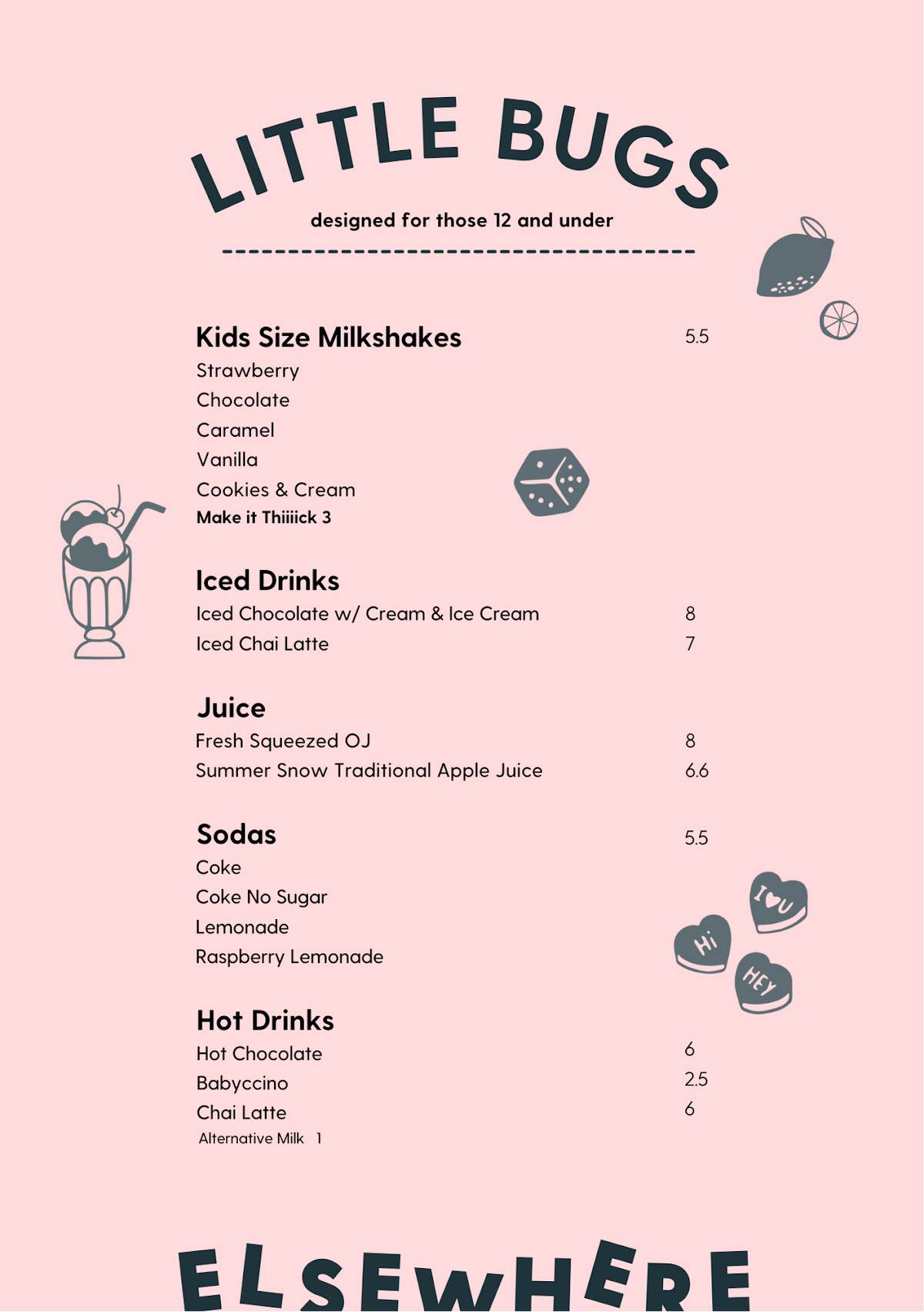 Elsewhere at SAM Shepparton Café & Restaurant меню